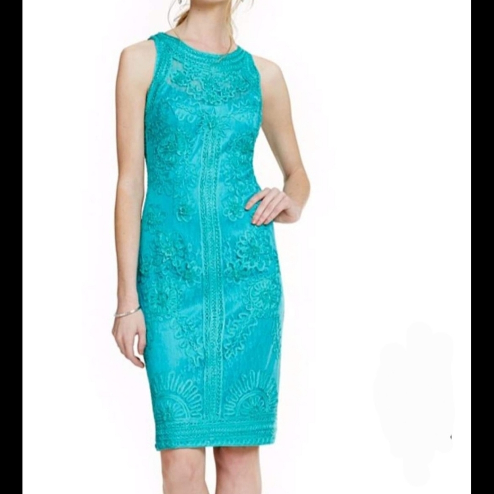 Sue Wong Lace SleevelessSheath Dress SZ 6